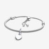 Heart Tag Dangle Charm Bracelet